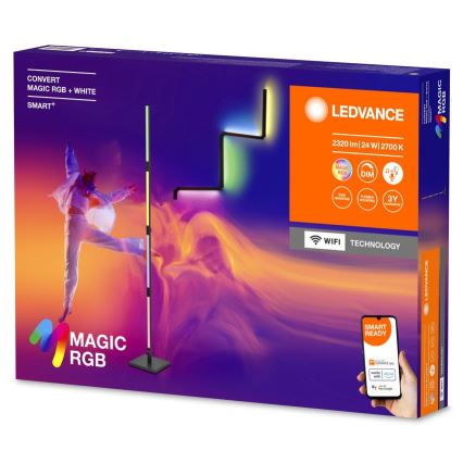 Ledvance - LED RGBW Dimbare staande lamp 2in1 SMART+ MAGIC LED/24W/230V Wi-Fi