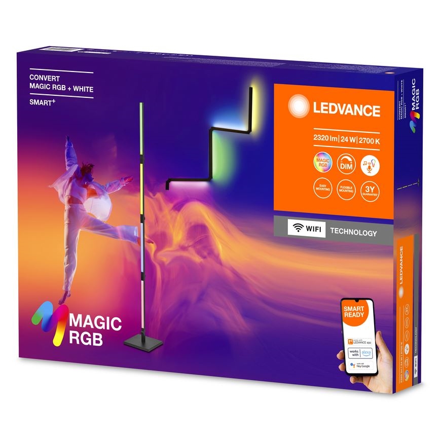 Ledvance - LED RGBW Dimbare staande lamp 2in1 SMART+ MAGIC LED/24W/230V Wi-Fi