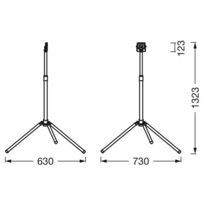 Ledvance - LED Schijnwerper voor buiten met houder WORKLIGHT TRIPOD LED/20W/230V 6500K IP65