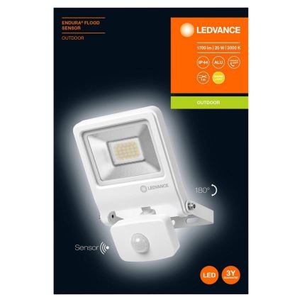 Ledvance - LED Schijnwerper met sensor ENDURA LED/20W/230V IP44