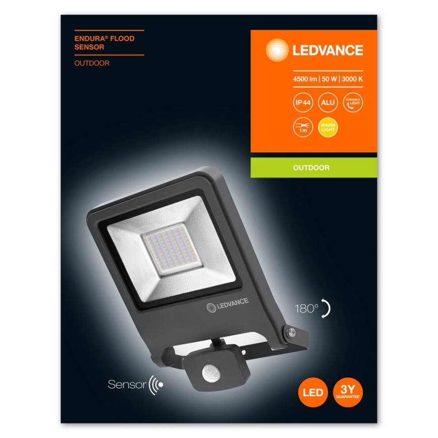 Ledvance - LED Schijnwerper met sensor ENDURA LED/50W/230V IP44