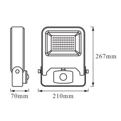 Ledvance - LED Schijnwerper met sensor ENDURA LED/50W/230V IP44