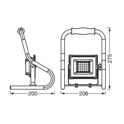 Ledvance - LED Schijnwerper R-STAND LED/10W/5V 2200 mAh IP44
