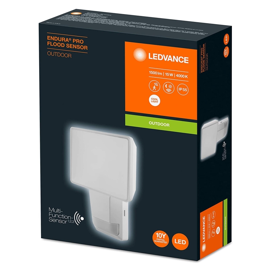 Ledvance - LED Schijnwerper voor Buiten met Sensor FLOOD LED/15W/230V IP55