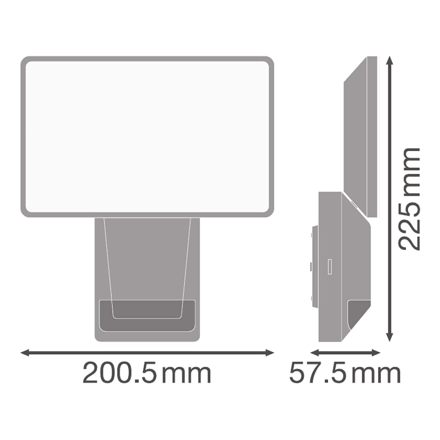 Ledvance - LED Schijnwerper voor Buiten met Sensor FLOOD LED/27W/230V IP55