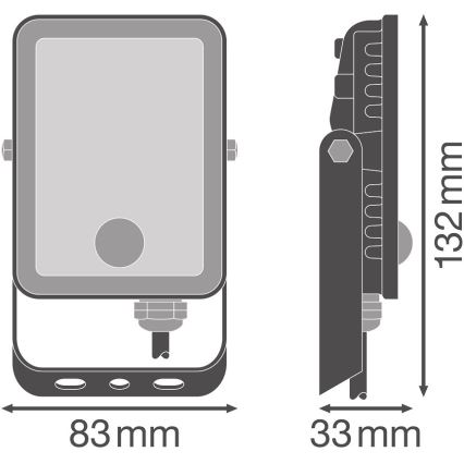 Ledvance - LED Schijnwerper voor Buiten met Sensor FLOODLIGHT LED/10W/230V 4000K IP65