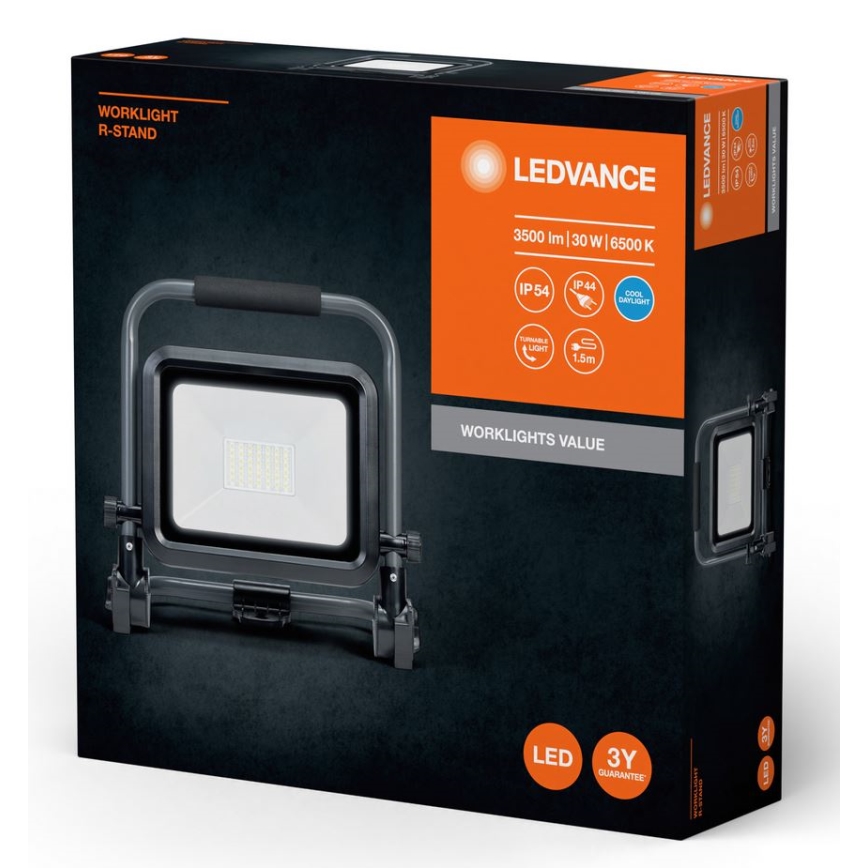 Ledvance - LED Schijnwerper voor buiten WORKLIGHT R-STAND LED/30W/230V 6500K IP54