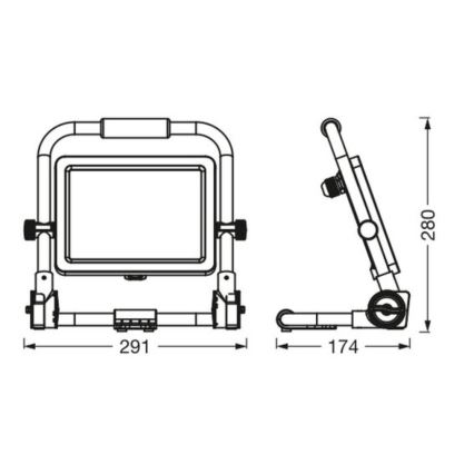 Ledvance - LED Schijnwerper voor buiten WORKLIGHT R-STAND LED/50W/230V 6500K IP65