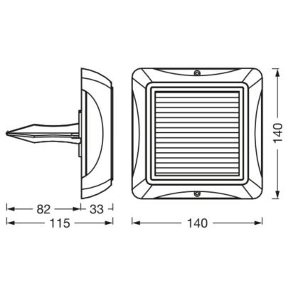 Ledvance - LED Dimbaar zonne- lamp ENDURA STYLE SOLAR LED/1,2W/3,7V 2000 mAh IP65