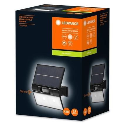 Ledvance - LED Buiten zonne- wand Schijnwerper met bewegings- en schemersensor FLOOD LED/2,9W/3,7V 2600 mAh IP44