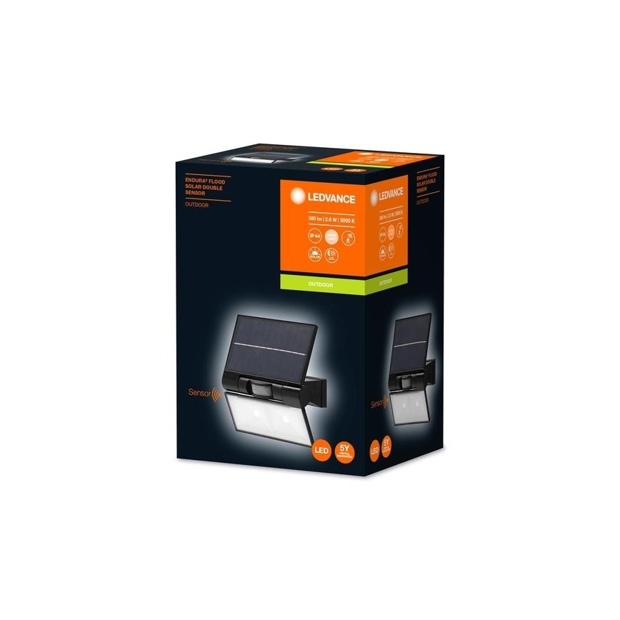 Ledvance - LED Buiten zonne- wand Schijnwerper met bewegings- en schemersensor FLOOD LED/2,9W/3,7V 2600 mAh IP44