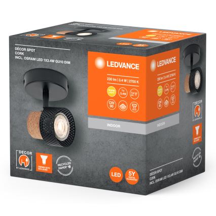 Ledvance - LED Spot DECOR CORK 1xGU10/3,4W/230V