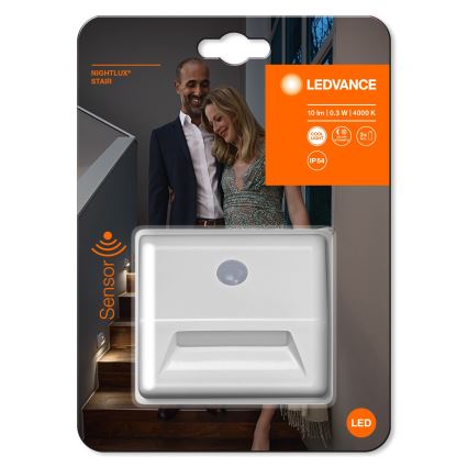 Ledvance - LED Trapverlichting met sensor NIGHTLUX LED/0,25W/3xAAA IP54