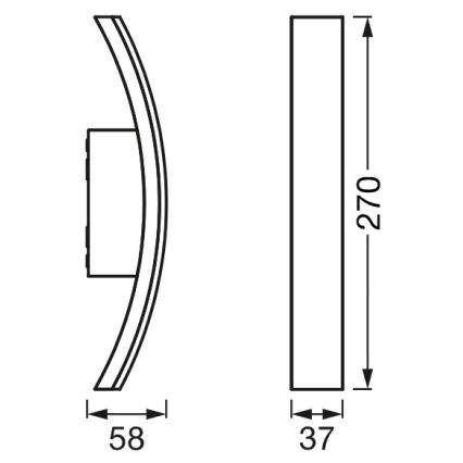 Ledvance - LED Wand Lamp voor Buiten BOW LED/7W/230V IP54