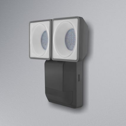 Ledvance - LED Wand Lamp voor Buiten met Sensor SPOT 2xLED/8W/230V IP55
