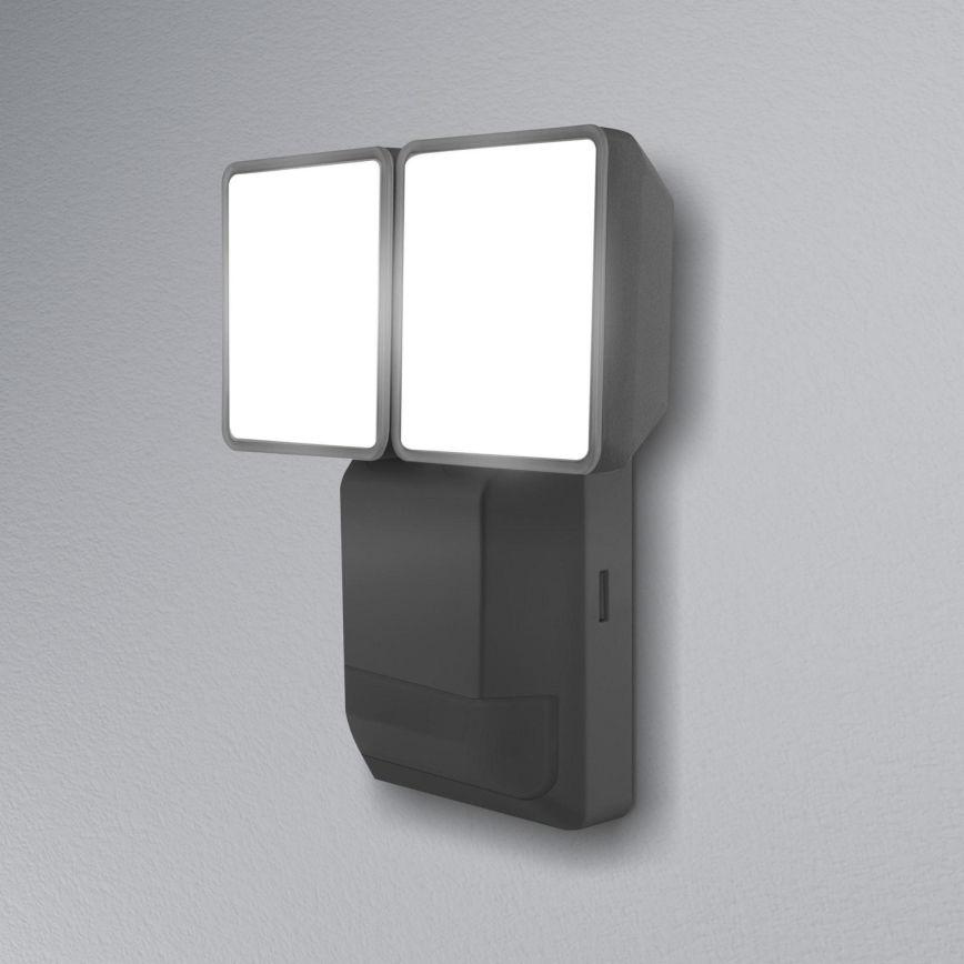 Ledvance - LED Wand Lamp voor Buiten met Sensor SPOT 2xLED/8W/230V IP55