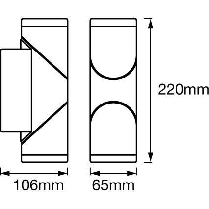 Ledvance - LED Wandlamp voor buiten ENDURA 2xLED/13W/230V IP44