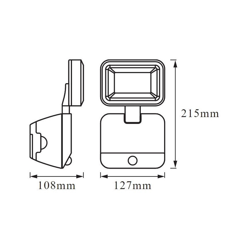 Ledvance - LED Wandlamp voor buiten met sensor BATTERY LED/4W/4xD IP54