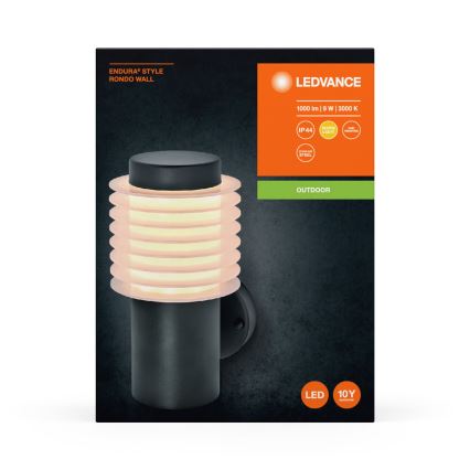 Ledvance - LED Wandlamp voor buiten ENDURA RONDO LED/9W/230V IP44 antraciet