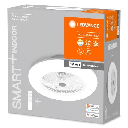 Ledvance - Luminaire à intensité variable avec un ventilateur SMART+ LED/35W/230V Wi-Fi 3000-6500K + Télécommande