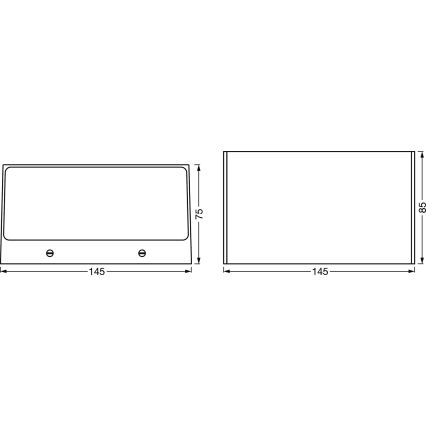 Ledvance - Applique murale à intensité variable LED RGBW SMART+ BRICK LED/14W/230V Wi-Fi IP44