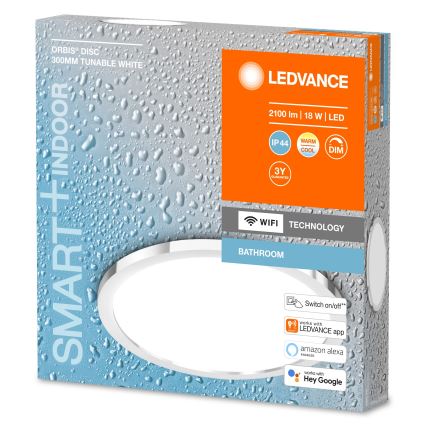 Ledvance - Luminaire de salle de bain SMART+ DISC LED/18W/230V 3000-6500K Wi-Fi IP44