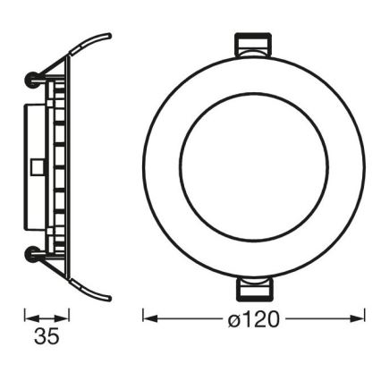 Ledvance - Luminaire encastrable SLIM LED/8W/230V 3000K