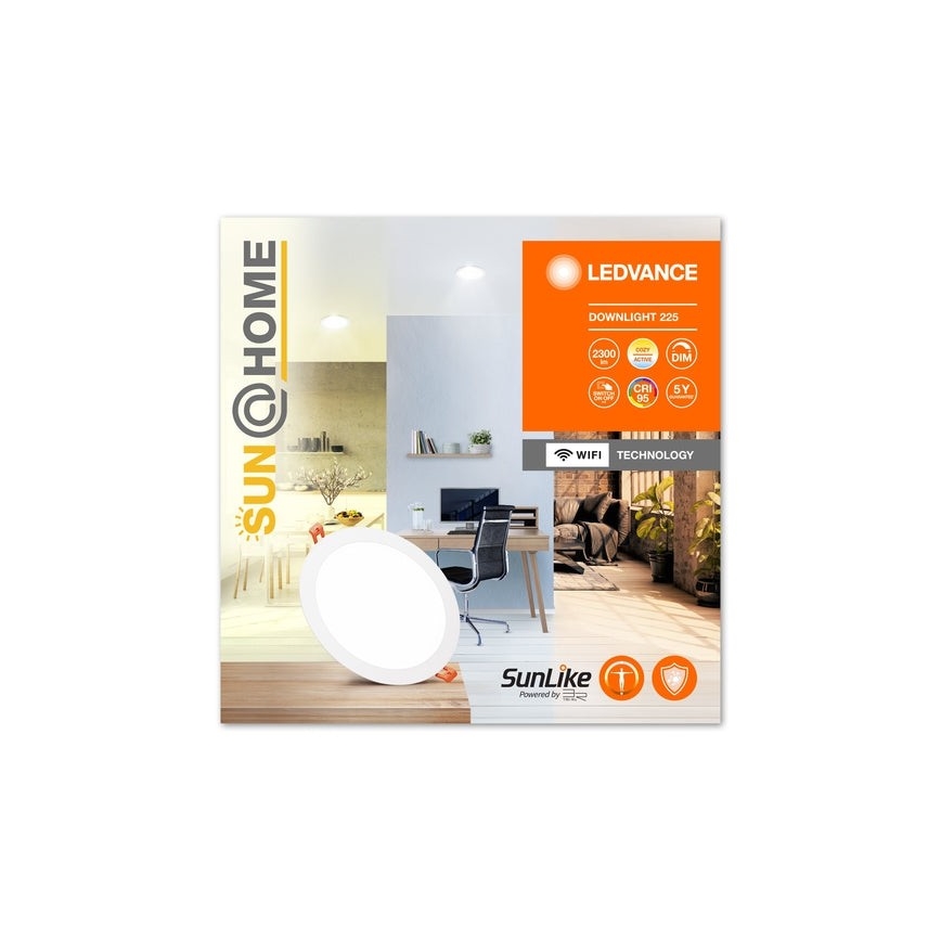 Ledvance - Luminaire encastré LED à intensité variable SUN@HOME LED/22W/230V 2200-5000 CRI 95 Wi-Fi