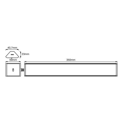 Ledvance - Luminaire intégré LED à intensité variable avec capteur CORNER LED/5W/230V