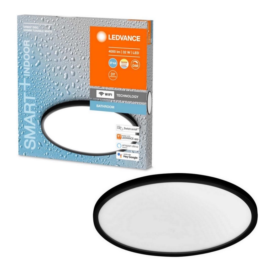 Ledvance-Luminaire salle de bain à intensité variable SMART+ DISC LED/32W/230V 3000-6500K Wi-Fi IP44