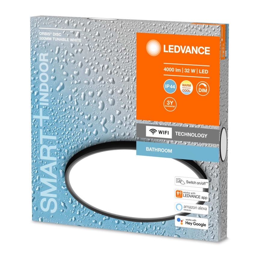 Ledvance-Luminaire salle de bain à intensité variable SMART+ DISC LED/32W/230V 3000-6500K Wi-Fi IP44