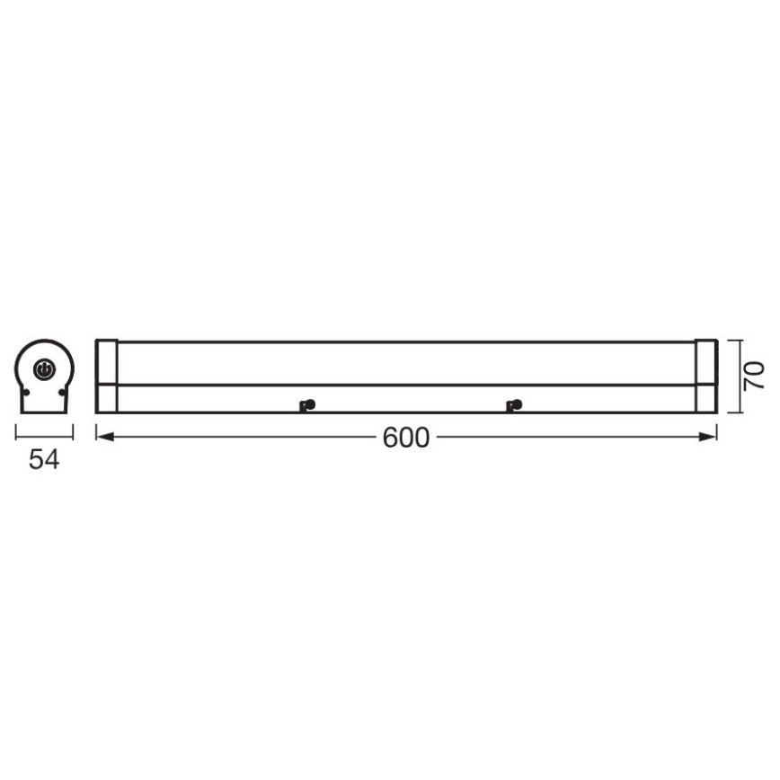 Ledvance - LED dimbare touch spiegelverlichting ORBIS TUBE LED/12W/230V 60 cm 3000/4000K IP44