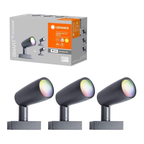 Ledvance - PACK 3x Lampe d'extérieur LED RGBW SMART+ SPOT 3xLED/4,5W/230V IP65 Wi-Fi
