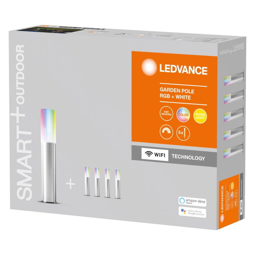 Ledvance - PACK 5x Lampe d'extérieur LED RGBW SMART+ GARDEN POLE 5xLED/5,7W/230V IP65 Wi-Fi