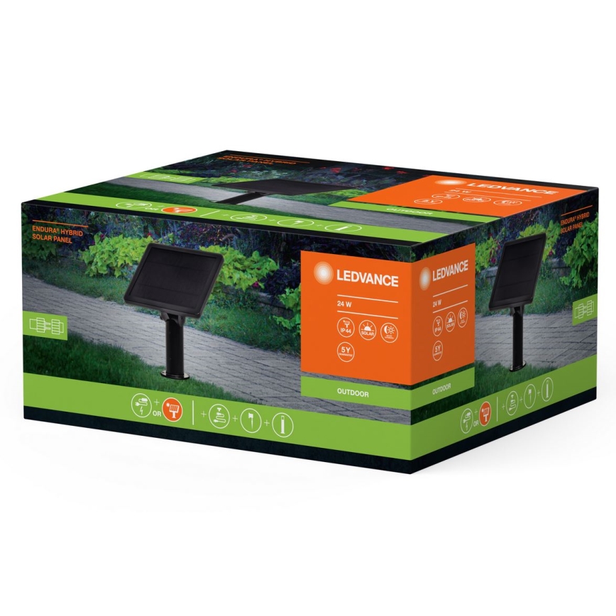 Ledvance - Panneau solaire hybride ENDURA 24 W/12 V 2000 mAh IP67