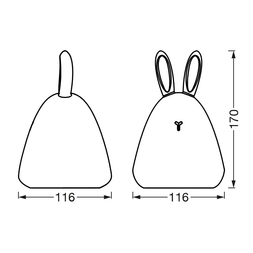 Ledvance - Petite veilleuse tactile pour enfants TOUCH LED/2,5W/5V 1200 mAh