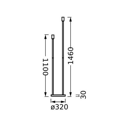 Ledvance - Pied de lampe DECOR STICK 2xE27/40W/230V anthracite