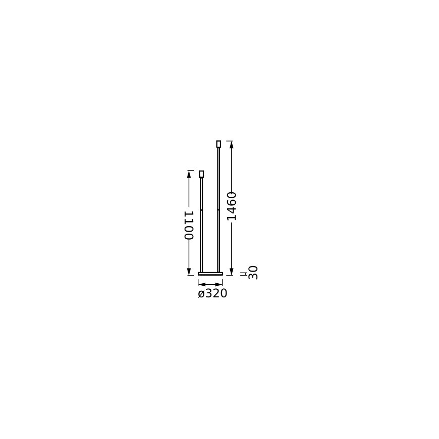 Ledvance - Pied de lampe DECOR STICK 2xE27/40W/230V anthracite