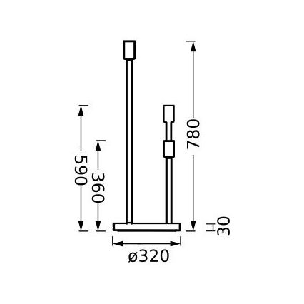 Ledvance - Pied de lampe DECOR STICK 3xE27/40W/230V anthracite