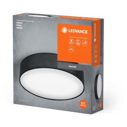 Ledvance - Plafondlamp ORBIS PARIJS 2xE27/25W/230V zwart