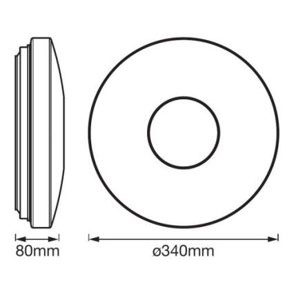 Ledvance - Plafonnier à intensité variable LED RGB SMART+ KITE LED/18W/230V 3,000K-6,500K Wi-Fi