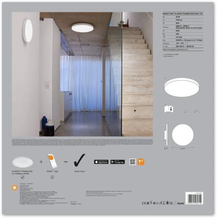 Ledvance - Plafonnier à intensité variable LED SMART+ FRAMELESS LED/28W/230V 3000K-6500K Wi-Fi