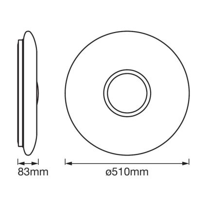 Ledvance - Plafonnier à intensité variable LED SMART+ KITE LED/32W/230V 3000K-6500K Wi-Fi