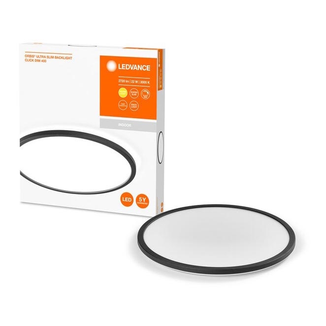 Ledvance - Plafonnier à intensité variable ORBIS LED/22W/230V noir