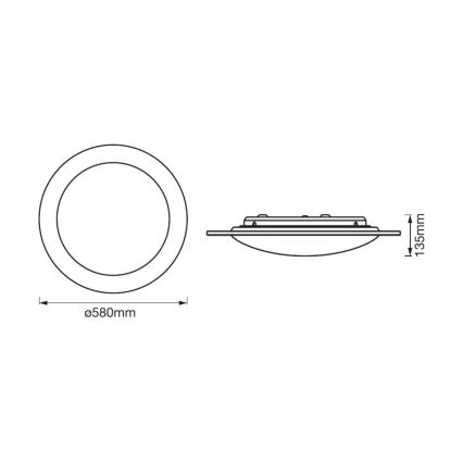 Ledvance - Plafonnier à intensité variable ORBIS SPARKLE LED/35W/230V 2700-6500K + télécommande