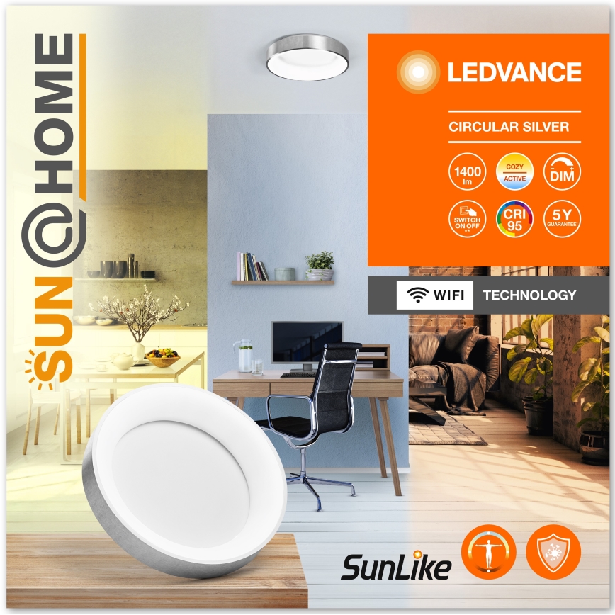 Ledvance- Plafonnier à intensité variable SUN@HOME CIRCULAR LED/18,5W/230V Wi-Fi