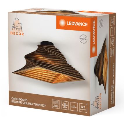 Ledvance - Plafonnier DECOR CARDBOARD 1xE27/15W/230V 40x40 cm