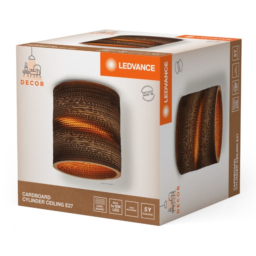 Ledvance - Plafonnier DECOR CARDBOARD 1xE27/15W/230V d. 25 cm