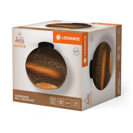 Ledvance - Plafonnier DECOR CARDBOARD 1xE27/15W/230V d. 26 cm