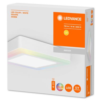 Ledvance - Plafonnier LED RGB à intensité variable LED/19W/230V + télécommande